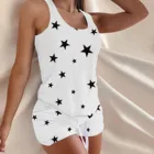 Костюм женский летний из 2 предметов, пикантная короткая майка и шорты, домашняя одежда, ночное белье, женская пижама, 2021