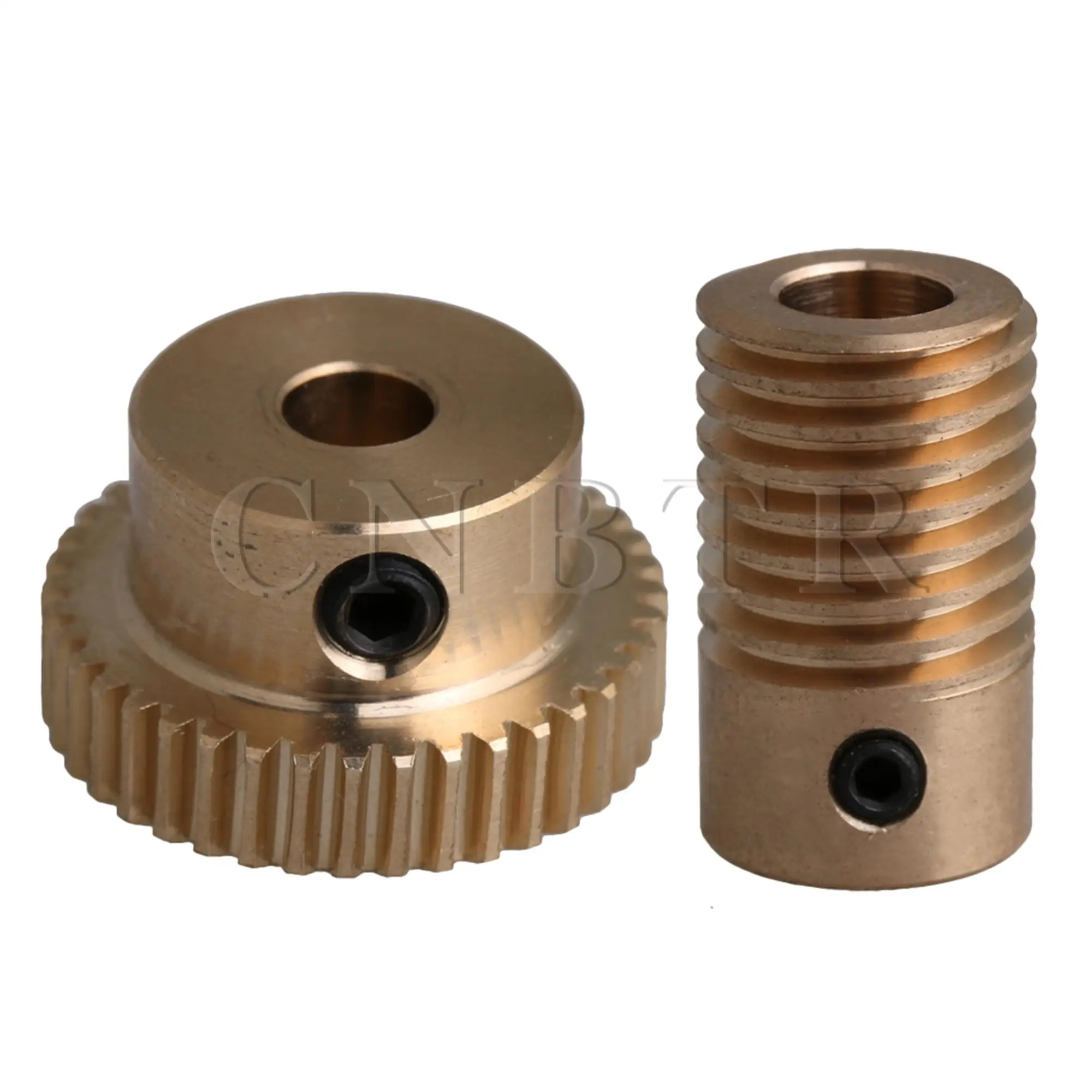 

CNBTR 40 T Brass Gear Wheel & 0.24 Inch Hole Dia Shaft Set 0.5 Modulus 1:40
