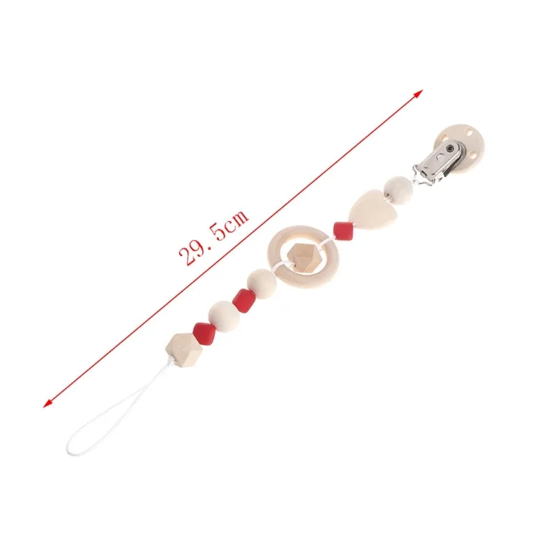 

Baby Wood Pacifier Clip Nature Wooden Teething Chewable Infant Toy Dummy Clip Lovley Drop Ship