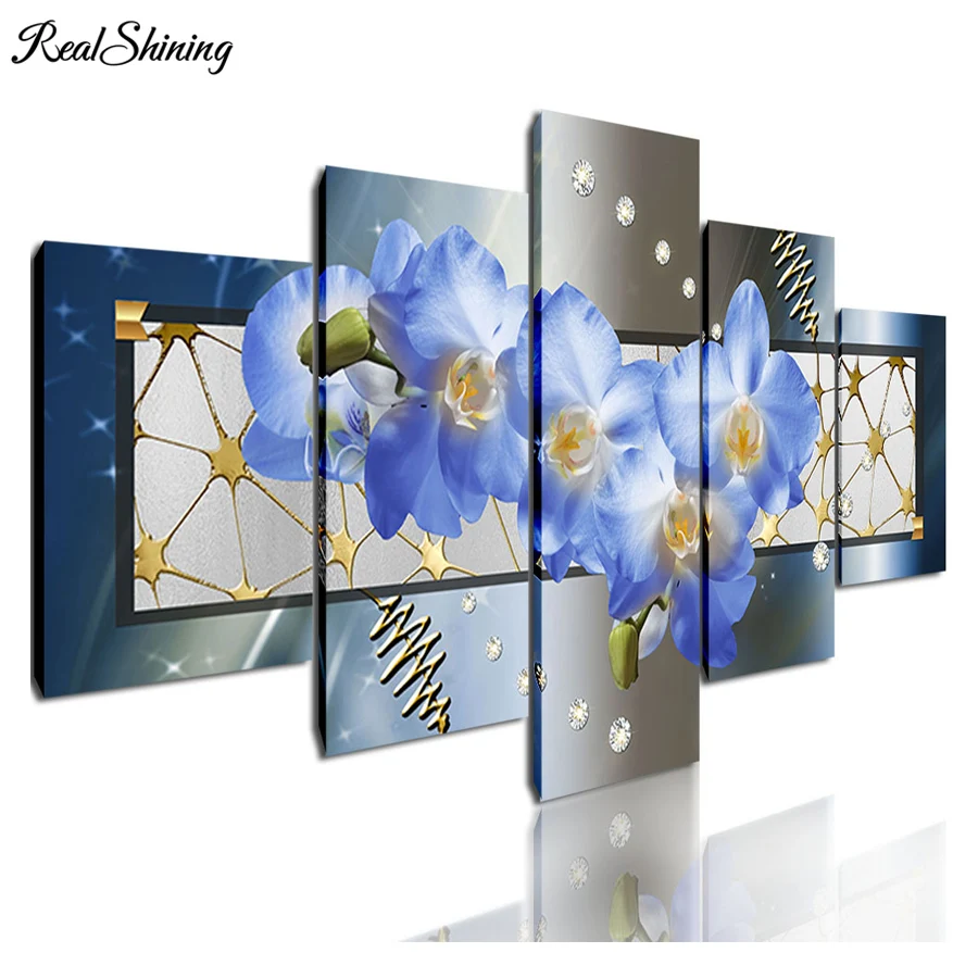 

5 шт. алмазная живопись бабочка Орхидея фон Искусство 5D Сделай Сам мозаика сверло вышивка из смолы бисер вышивка крестиком рукоделие F34
