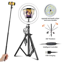 61012 inch usb led dimmable ring light photography flash lamp with 160cm tripod stand for makeup youtube tiktok beauty video