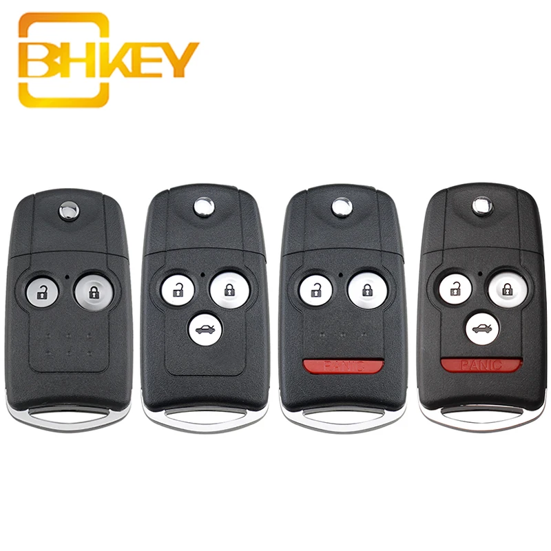 BHKEY 2/3/4 кнопочный Складной флип брелок для Honda Civic Dio Fit Crv Hrv Accord Odyssey Jazz