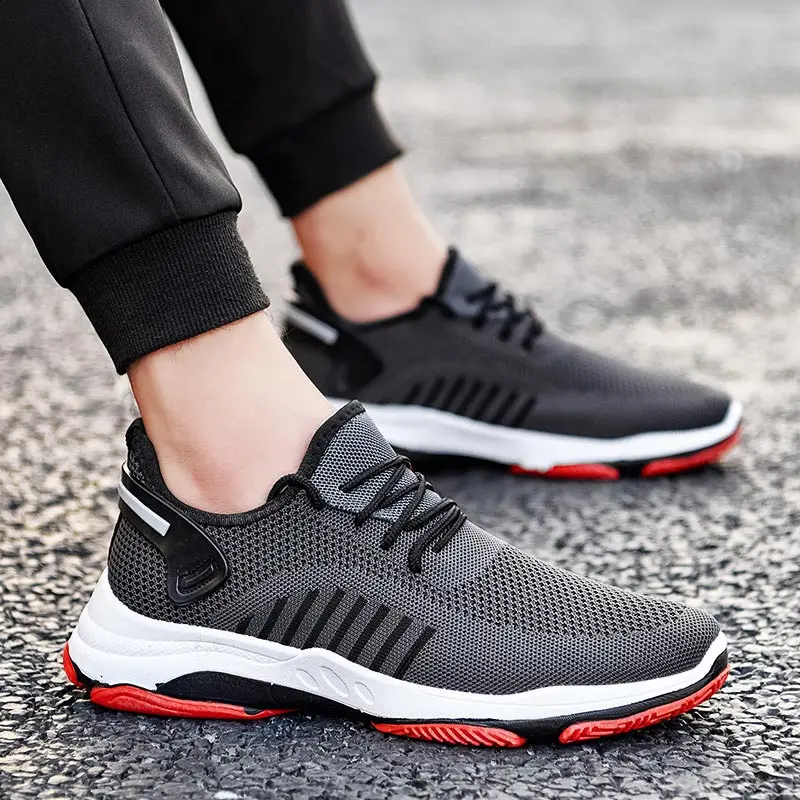 

Summer Men Shoes Sport Men's Running Shoes Sports Sneakers Mens Jogging Shoes Gym Mesh Trainers Gray Tennis Athletic Race B-365