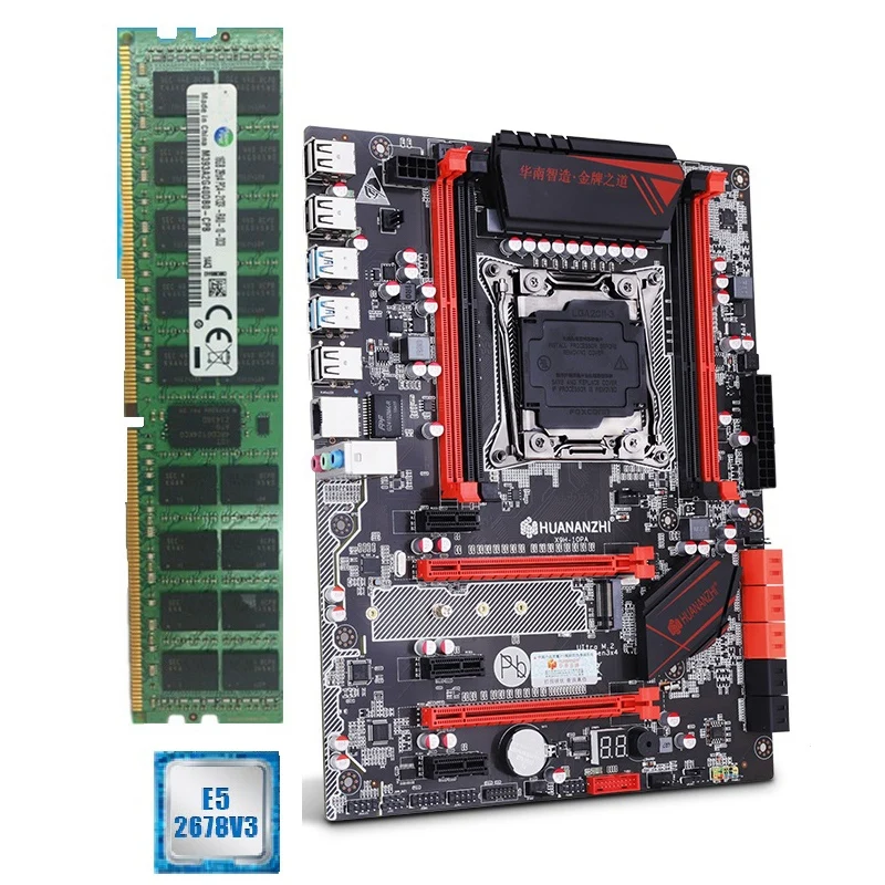 Материнская плата HUANANZHI X99 с разъемом M.2 NVMe со скидкой материнская ЦП Xeon E5 2678 V3 RAM