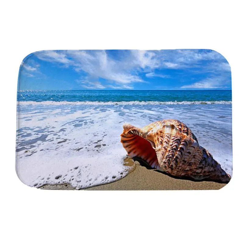 Противоскользящий коврик OIMG для ванной 3D принт морской раковины водопоглощающий