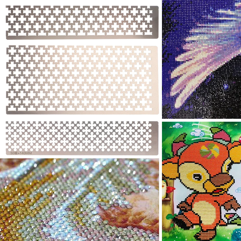 1 шт. 5D линейка для алмазной живописи квадратная круглая буровая Стразы сетчатая