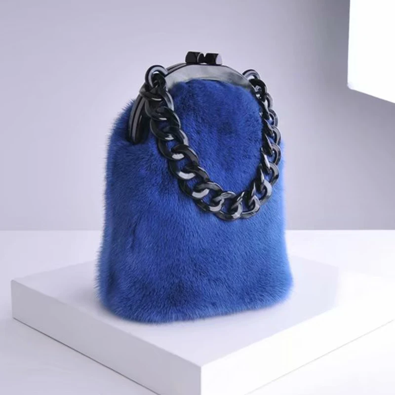 

Роскошные женские сумки из натурального меха норки, сумки-тоуты, плюшевая сумка из натуральной коровьей кожи, зимняя сумка-мессенджер S7974