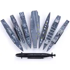 Модель-пазл для сборки, 8 комплектов, ядерная подводная лодка, корабль, Круизер, разрушитель, ядерная подводная лодка, военные игрушки для мальчика