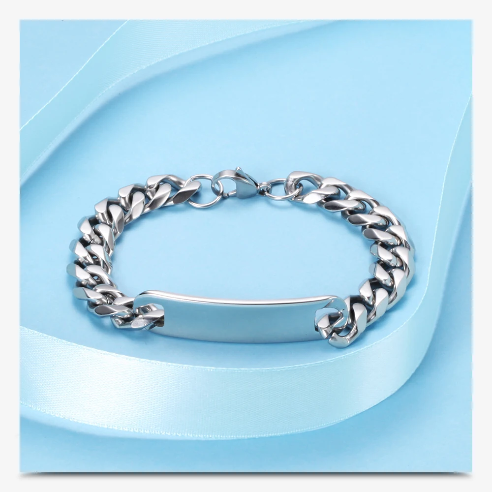 Браслет из нержавеющей стали мужской браслет на цепочке и звеньях модное