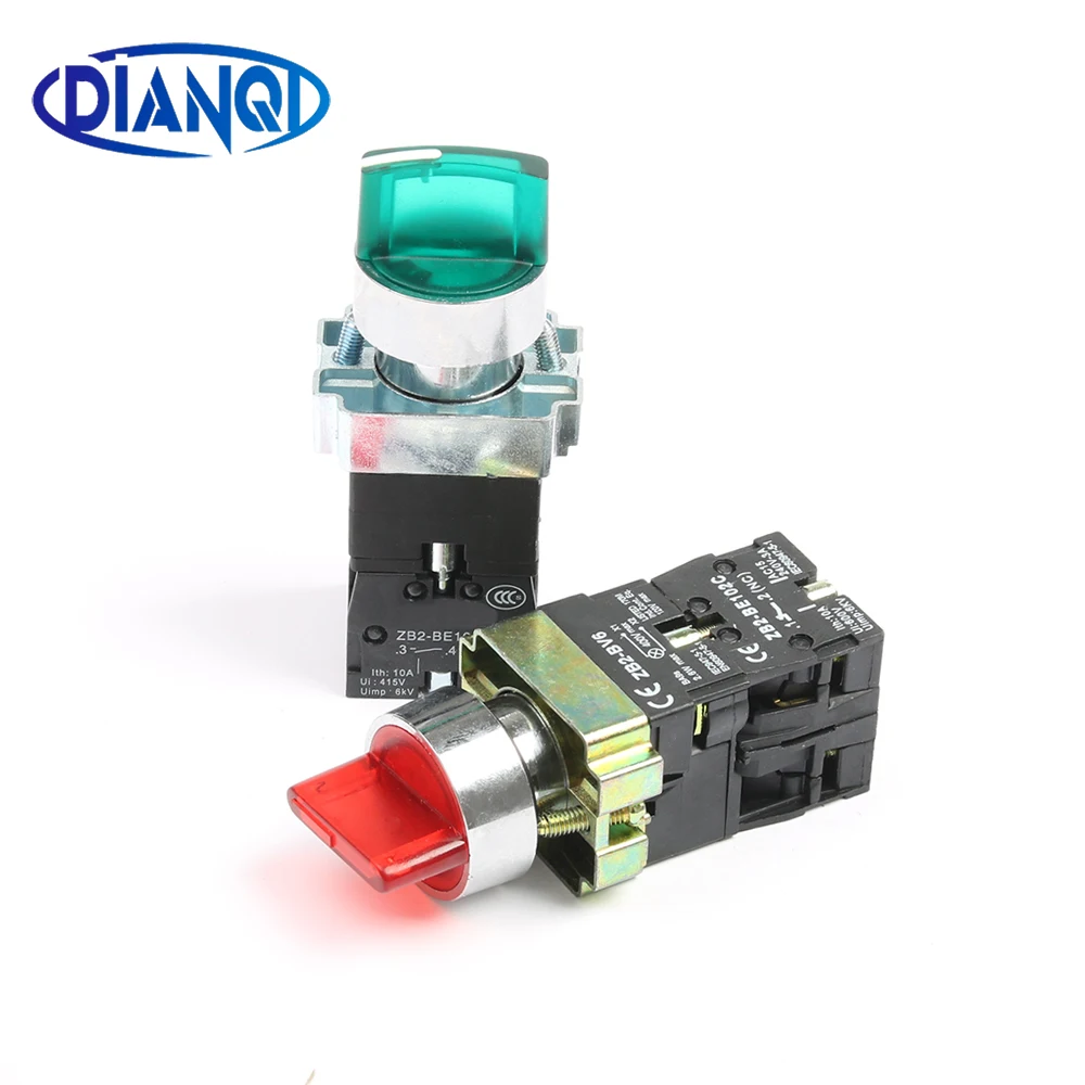 

XB2-BK3365 BK3465 3 Position XB2-BK2465 BK2365 2 Position Rotary select switch witch light Latching self-Locking