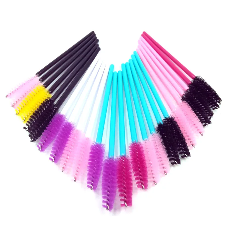 50 шт. косметические ресницы с бриллиантами кисти Кристальные щеточки тушью для