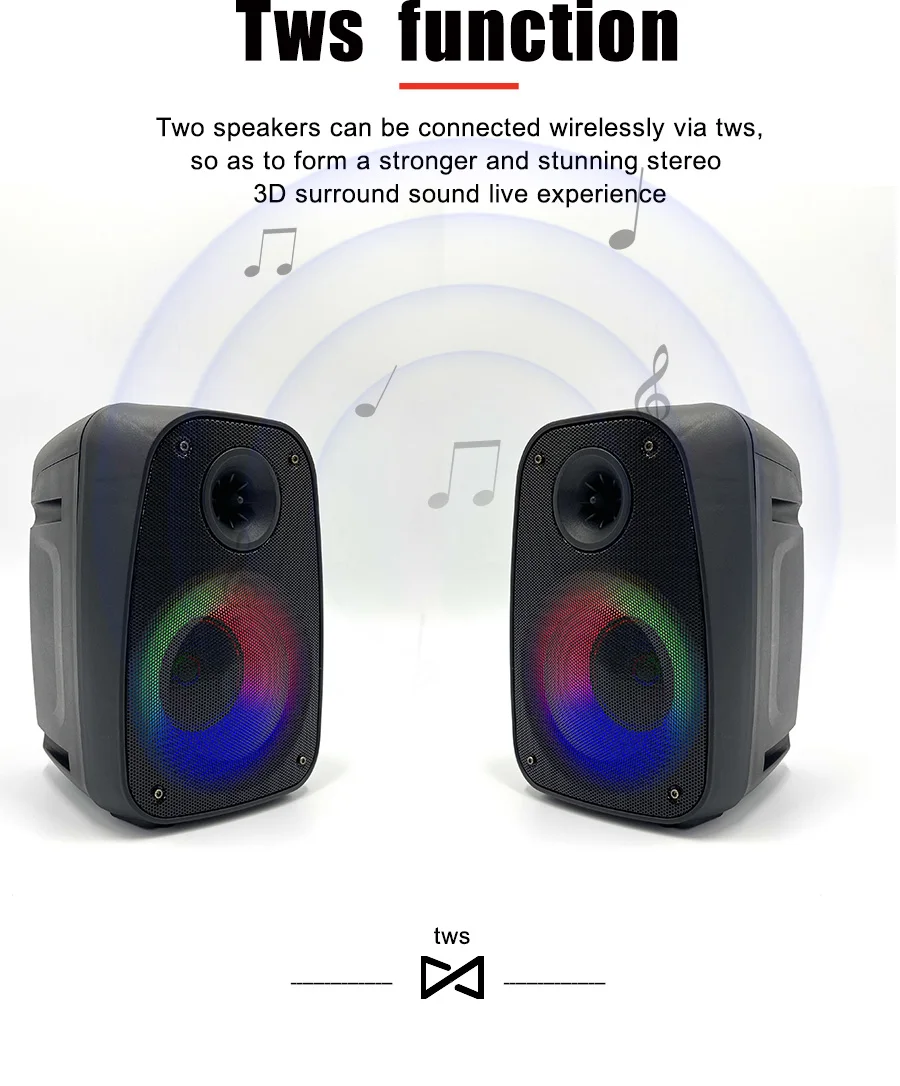Беспроводная Bluetooth колонка водонепроницаемая Портативная саундбар сабвуфер