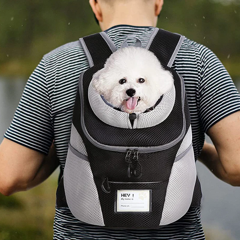 

Mesh Pet Bag Outing Carrying Bag For Cats And Dogs Outcropping Breathable Back And Forth Backpack Pet Supplies