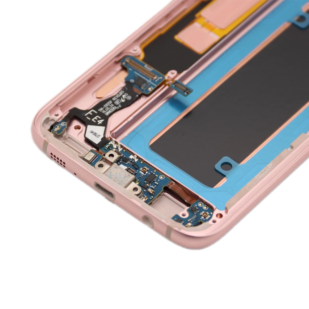 Оригинальный ЖК дисплей 5 дюйма с ожоговым тенем для SAMSUNG Galaxy S7 edge G935 G935F Super AMOLED