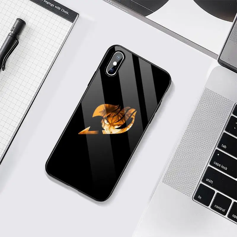 

Anime Manga Fairy Tail Phone Case Tempered glass For iphone 6 6S 7 8 plus X XS XR 11 12 mini PRO MAX