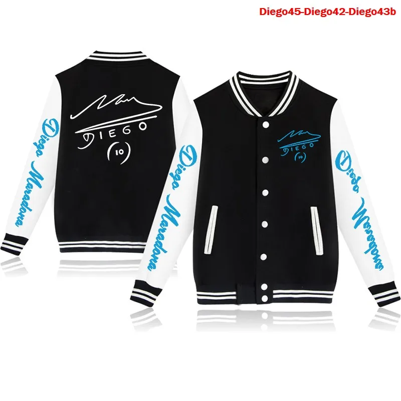 

Men's Baseball Jacket Diego Armando Maradona Print Boys Casual Uniform Hot Selling Autumn Coat Diego Armando Maradona Unisex Top
