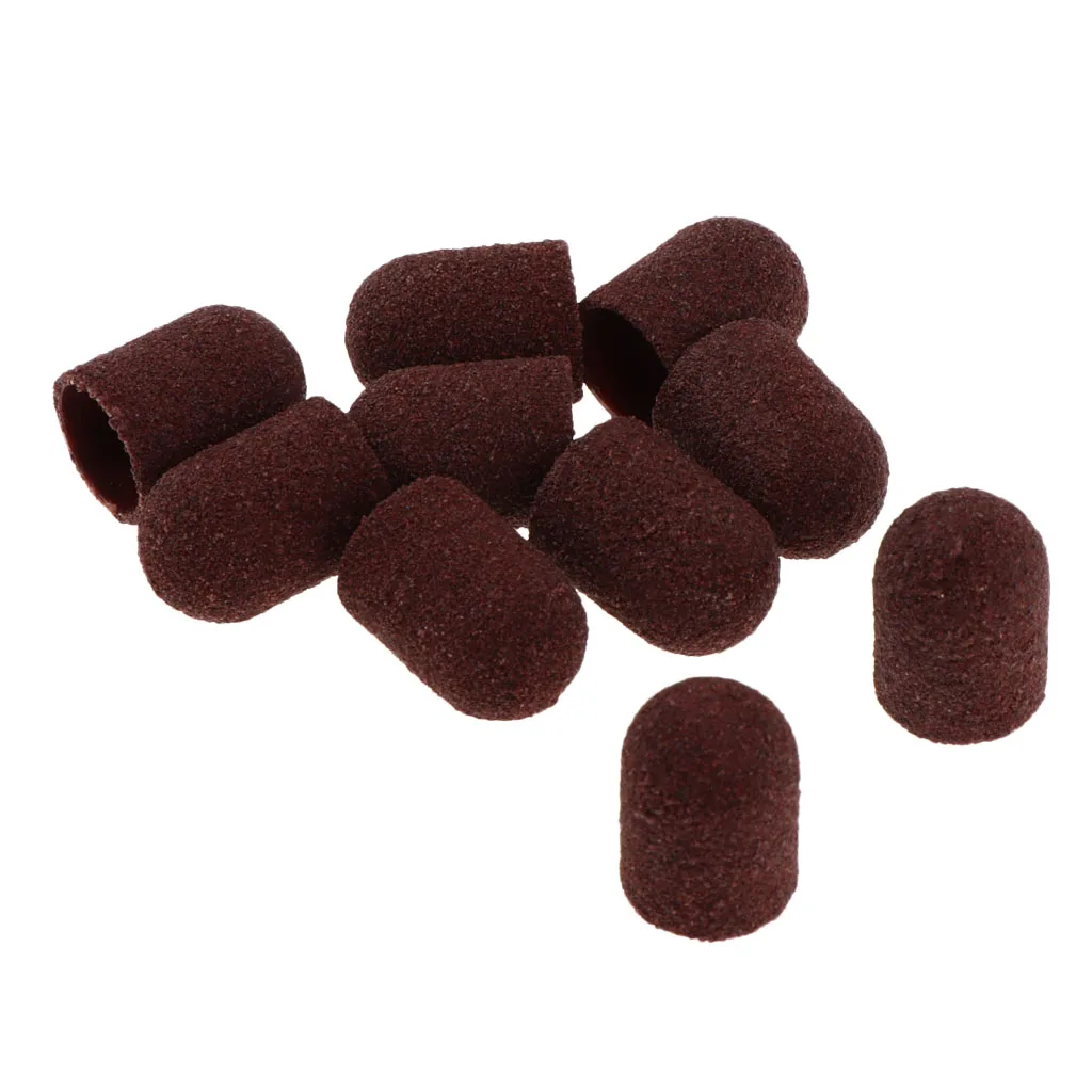 

10pcs 80/120 Grits Nail Art Sanding Bands Gel Polish Remover Tools Accessories for Electric Nails Machine Nails Drill Bits