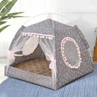 sweet cat house nest breathable pet bed for small dogs chihuahua rabbit hamster tent hammock pets summer cool sleeping mat