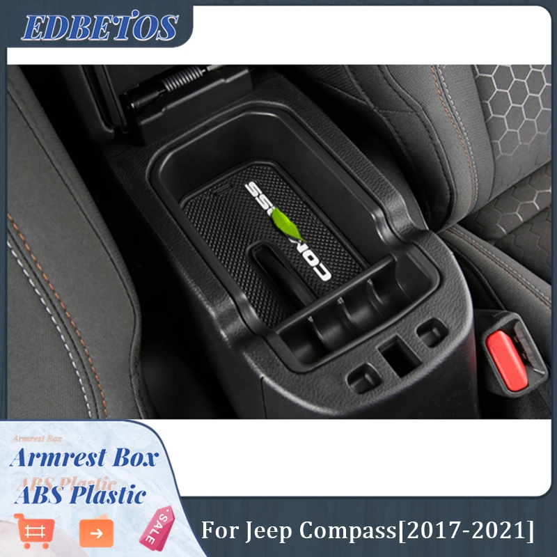 Центральной консоли Органайзер лоток и 1 комплект Силиконовые коврики для Jeep Compass