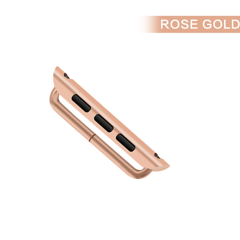От MU SEN пара ремешок-адаптер для наручных часов для Apple Watch, версии 3 разъема 42 мм, 38 мм, для iwatch, версия 3/2/1 бесшовных металлических Алюминий ремешок компоновщик - Цвет ремешка: Rose Gold