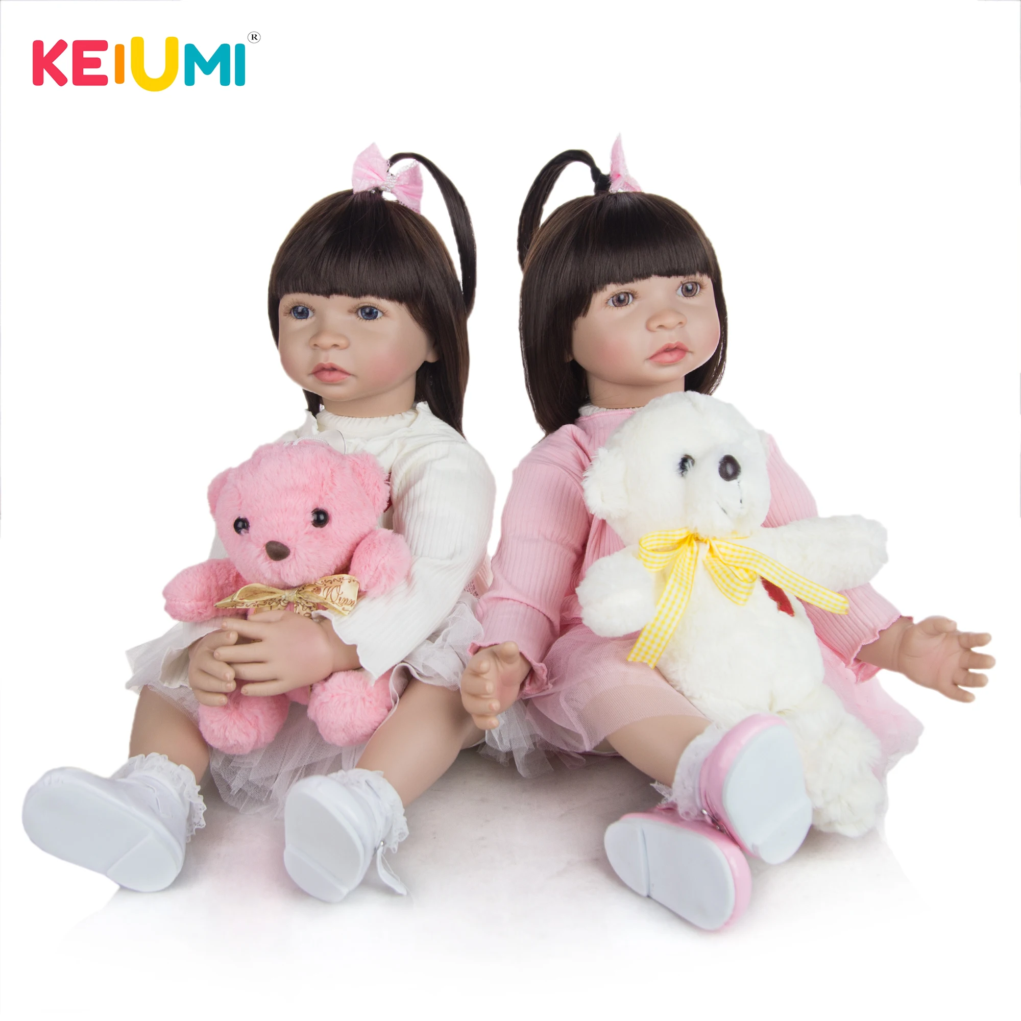 Кукла реборн 60 см тряпичное тело для девочек Реалистичная кукла младенец модная