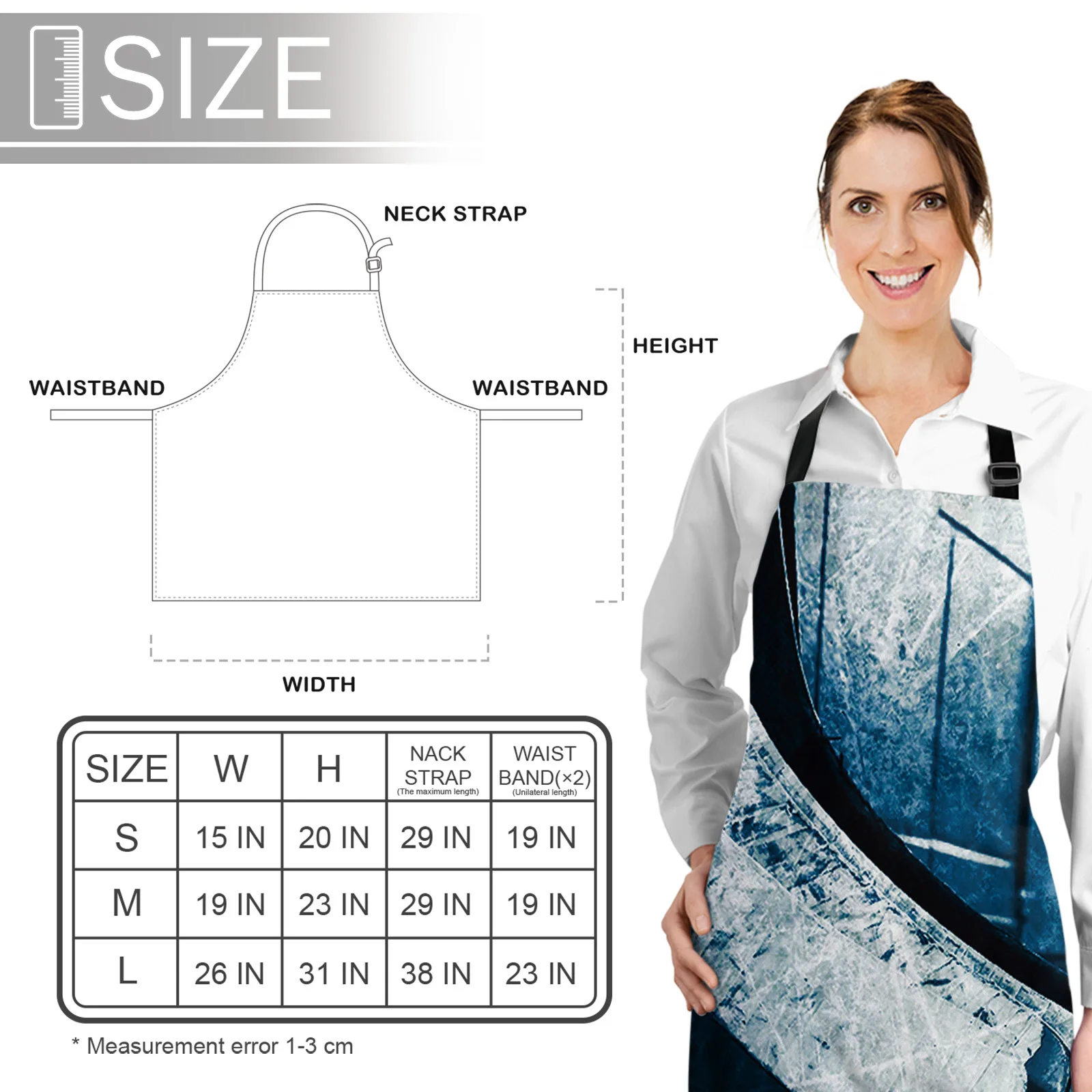 

Ice Hockey Vintage Printed Kitchen Cooking Baking Aprons Canvas Sleeveless For Women Man Kids Home Delantal Cocina