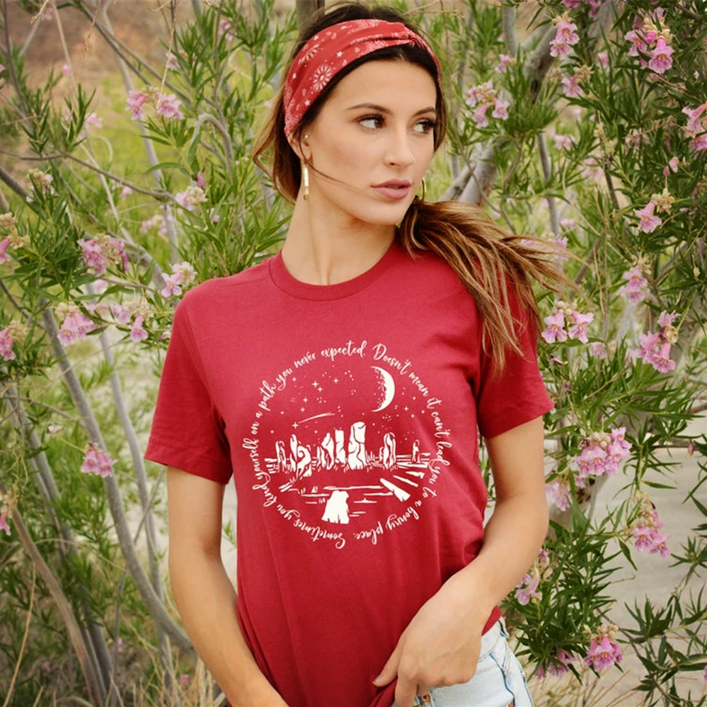 Забавная футболка Outlander с надписью вы находитесь на дороге которую никогда не