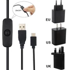 Raspberry Pi 4 адаптер питания 5 В, 3 А, разделенный блок питания, штепсельная вилка EUUSUK с переключателем ВКЛ.ВЫКЛ., зарядное устройство для Raspberry Pi 4, Модель B
