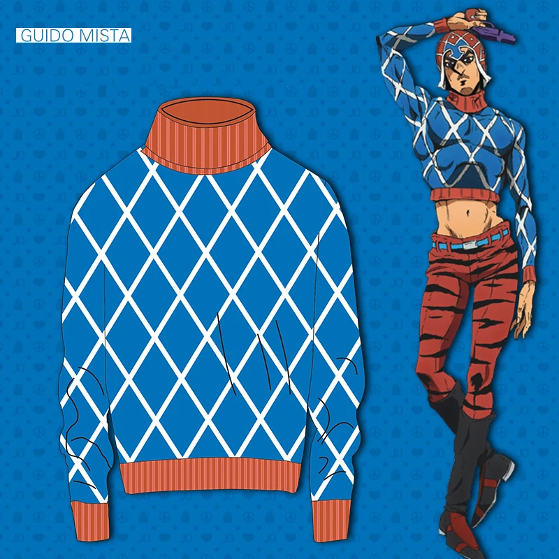 JOJO Необычные Приключения Косплей Костюм Guido Mista Золотой ветер Аниме Костюмы