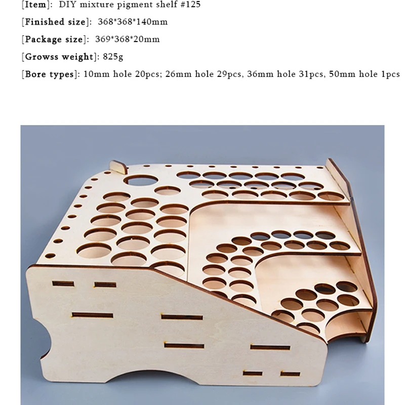 ABSS 81 отверстие деревянная бутылка с пигментом органайзер для хранения цветных