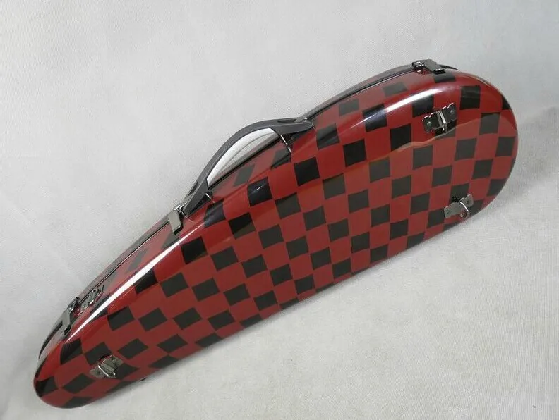 

Pretty Rare model glass fiber black/red design violin hard .with 2 bow holders
