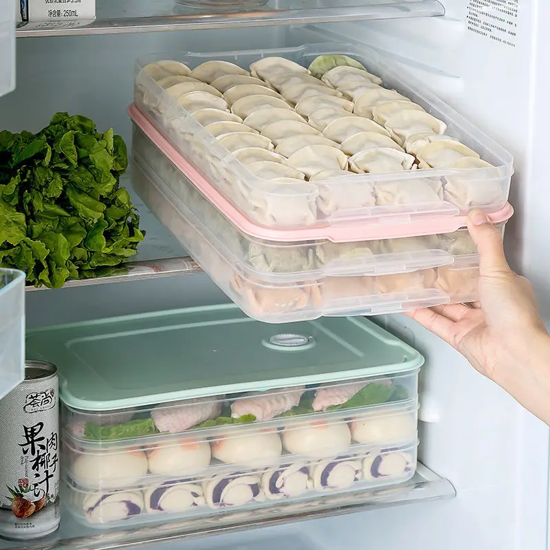 

Dumpling Box Kitchen Household Dumpling Box Refrigerator Storage Box Storage Box Plastic Freezer Tray Wonton Box Egg Box