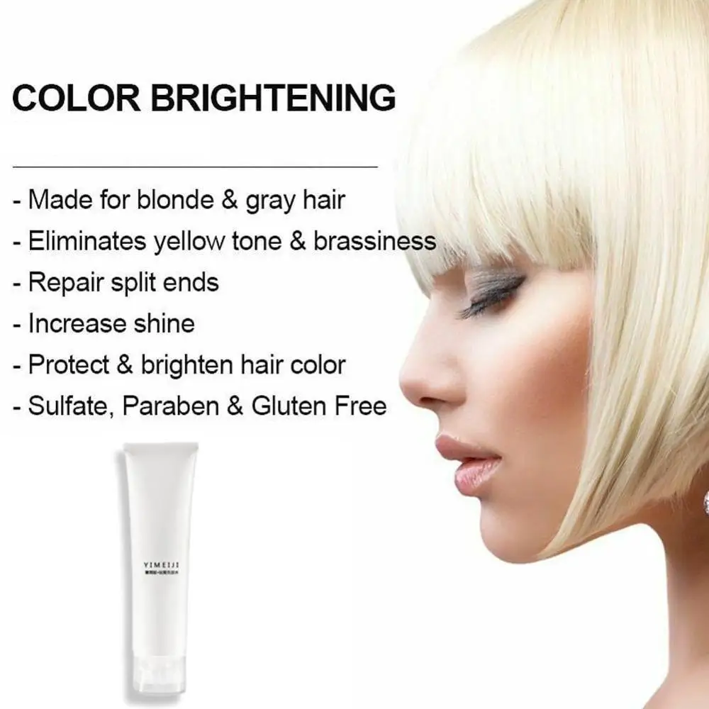 

100ML Professional Blonde Bleached Highlighted Shampoo Revitalize Shampoos Purple Shampoo Effective Hair For Blonde Hair Beauty