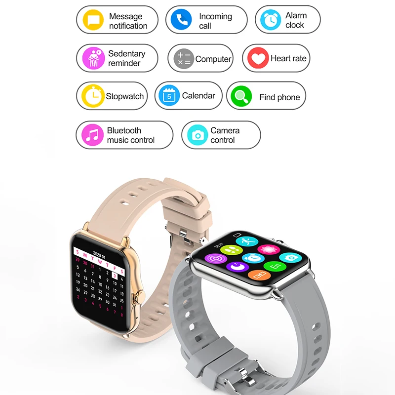 

GEJIAN 2021 New Smart Watch Bluetooth Call Music Player Sports Waterproof Watch For Men Women Heart rate blood pressure monitor