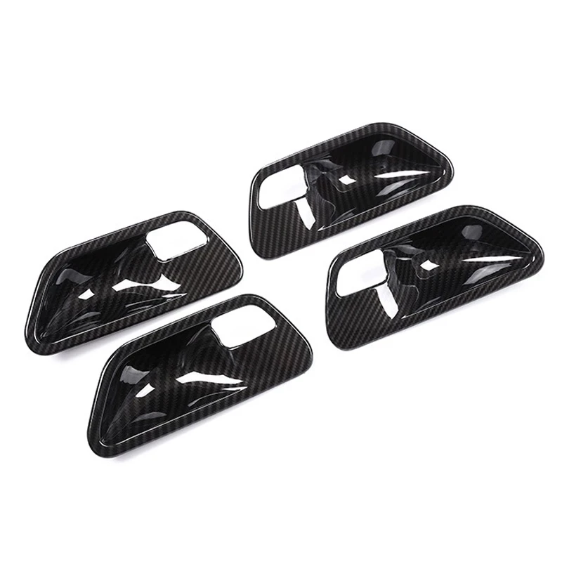 ABS углеродное волокно текстура интерьера автомобиля Дверная ручка крышка чаши
