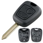 Портативный 2 кнопки, автомобильные аксессуары, брелок чехол оболочки замена дистанционный ключ крышка подходит для скрипичный ключ Peugeot партнер эксперт 107 207 307 407 607 1007