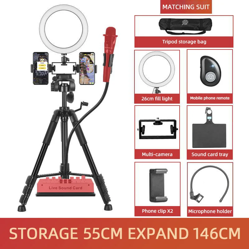 16/26 см СВЕТОДИОДНЫЙ Кольцо с фотографией светильник селфи кольцо микрофоном