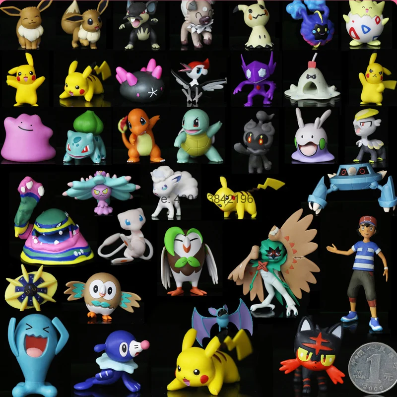 

WCT Pokemon Marshadow Doll Toy Alola Region Muk Action Figure Mareanie Wobbuffet Sun Moon Action Figure Collection
