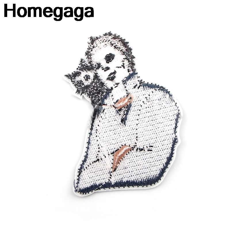 Homegaga Майкл Майерс вышитые железные нашивки значки лоскутное шитье куртка с аппликацией обувь рюкзак значки-наклейки D2231