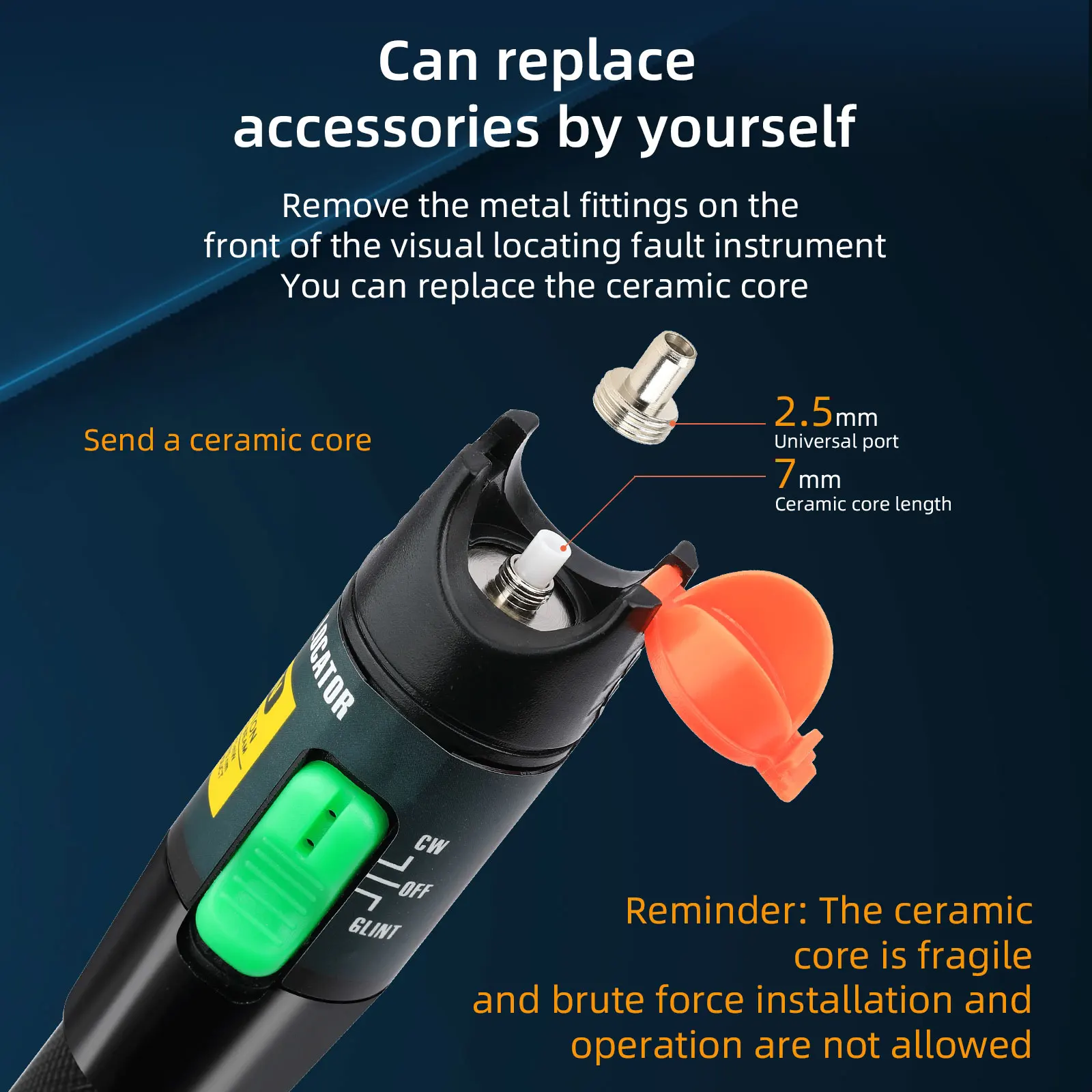 Волоконно оптический 1 мВт 30 прибор для визуального определения повреждения