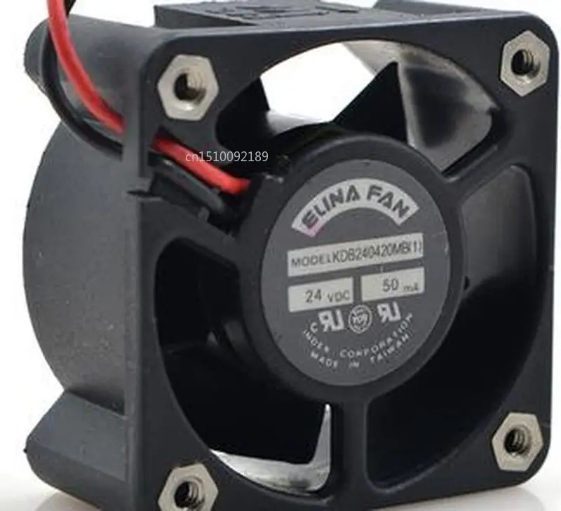 

for KDB240420MB Computer Blower Double Ball Cooling Fan DC 24V 0.05A 18.2W 4020 40*40*20mm 4200RPM 2 Wires Free shipping