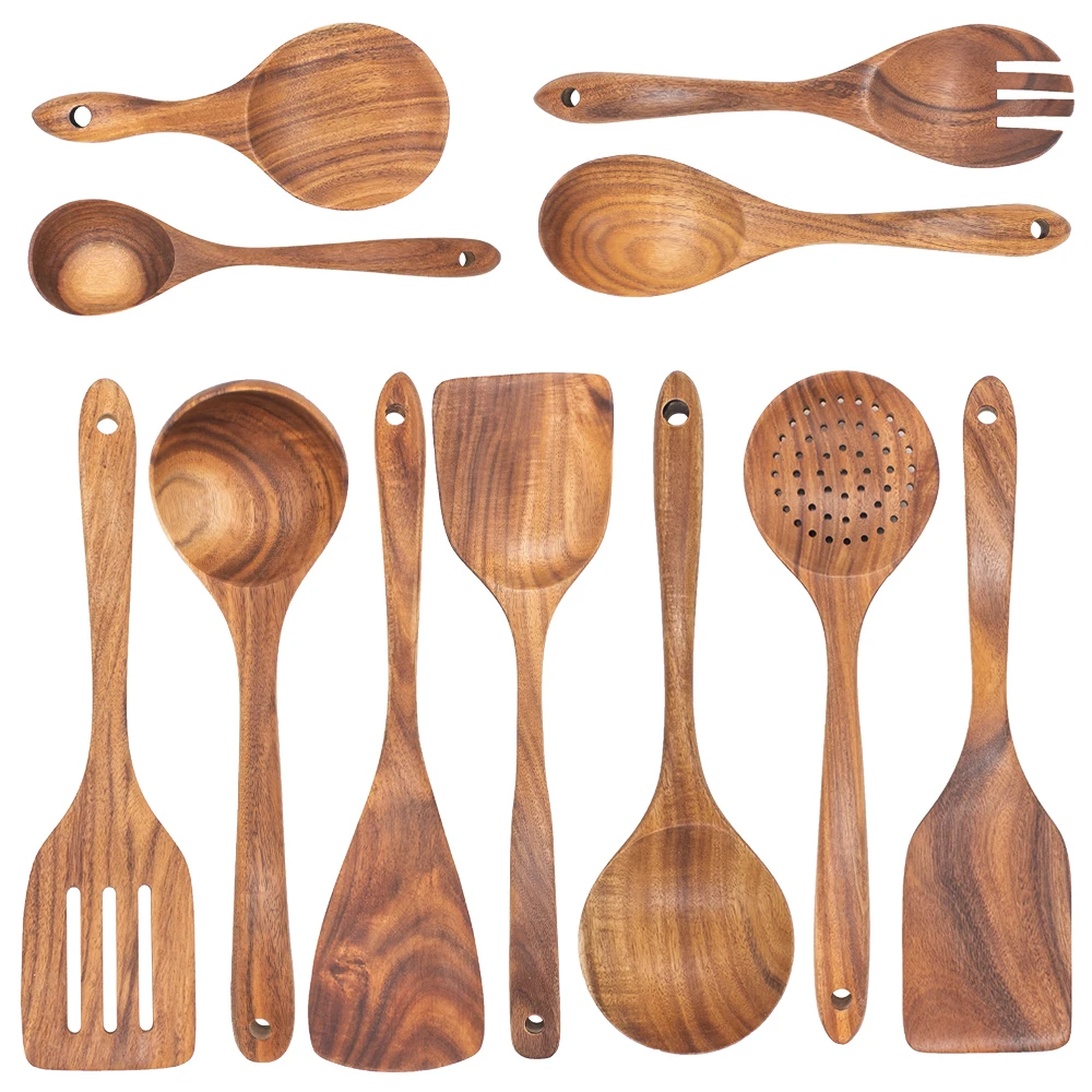 Деревянный Кухня посуда набор Пособия по кулинарии шпатель инструментов для