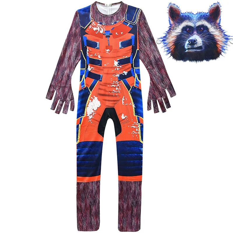 Rocket Onesies Детские костюмы на Хэллоуин для мальчиков и девочек, костюм Человека-паука, комбинезон для рождественской вечеринки, комбинезон для косплея, одежда для косплея, Amaya Greg Connor - Цвет: Rocket Onesies