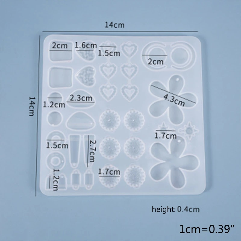 

2021 New Earrings Danglers Casting Silicone Mould DIY Pendants Crystal Epoxy Resin Mold 2020 trend