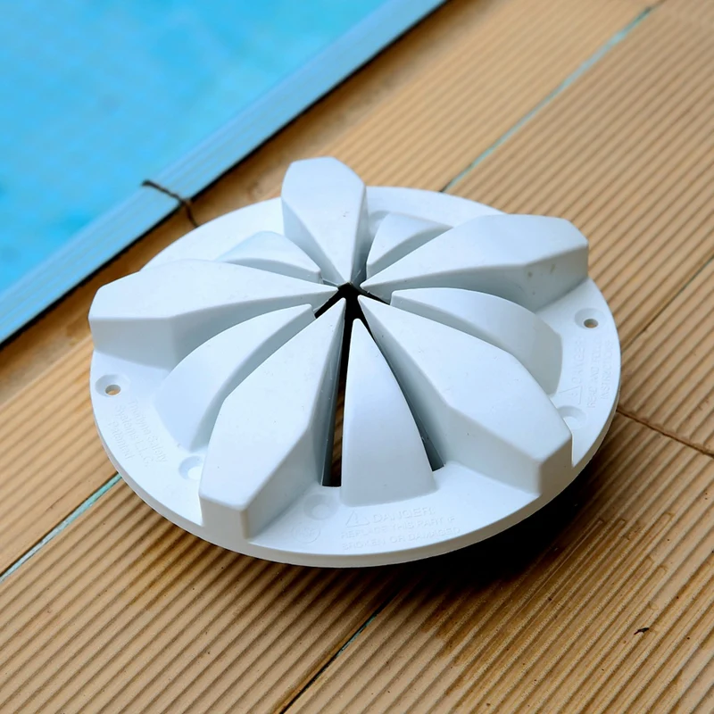

8-Inch White Cover with Single Short Ring Replacement Pool and Spa Main Drains