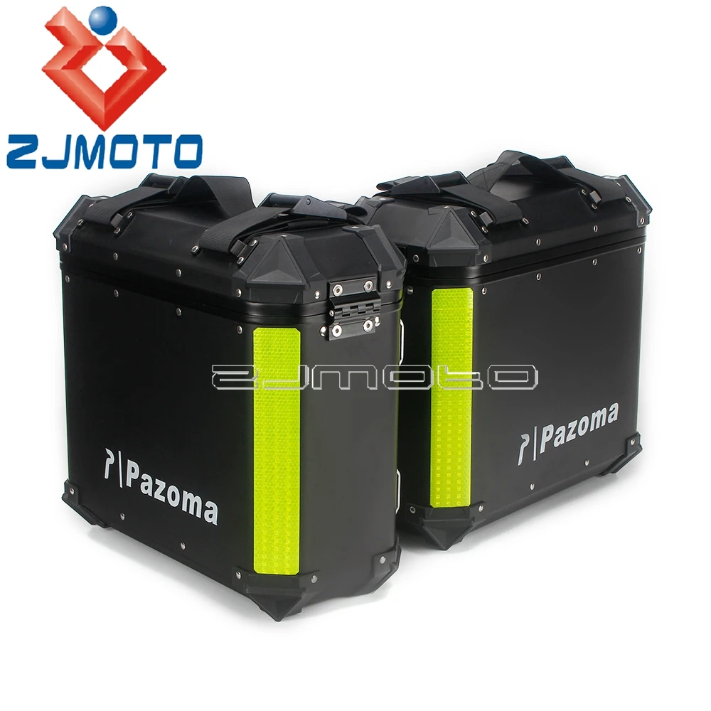 للبيع العالمي مقاوم للماء دراجة نارية الخلفي صندوق أمتعة العلوي خوذة صندوق الذيل تخزين الجذع الألومنيوم الجانب Panniers السرج صندوق أدوات