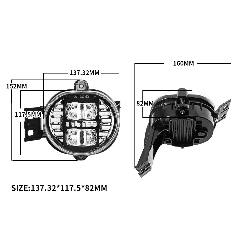 Светодиодные противотуманные фары PIONEERLITE 2 шт. 70 Вт для 2002-2008 Dodge Ram 1500 2003-2009 2500 3500