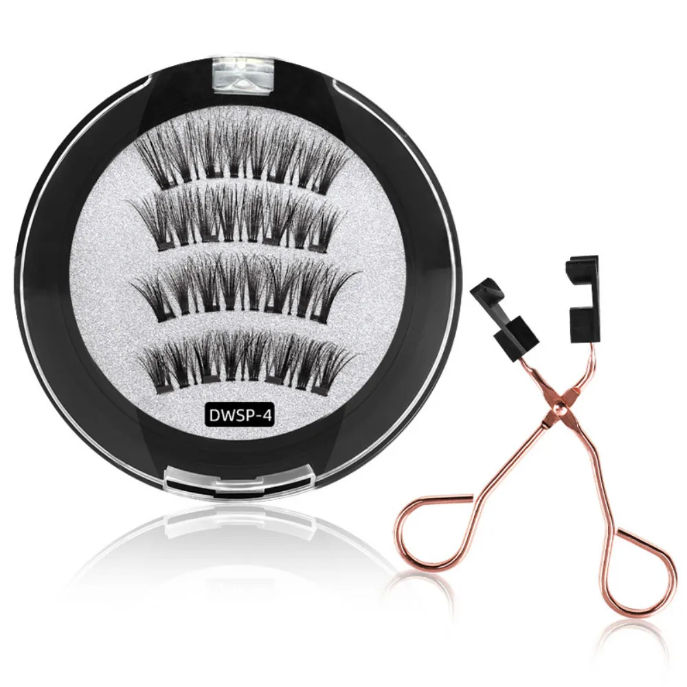 

Magnetic False Eyelashes 3d Long Natural Lashes Reusable Eyelashes Curler Clip