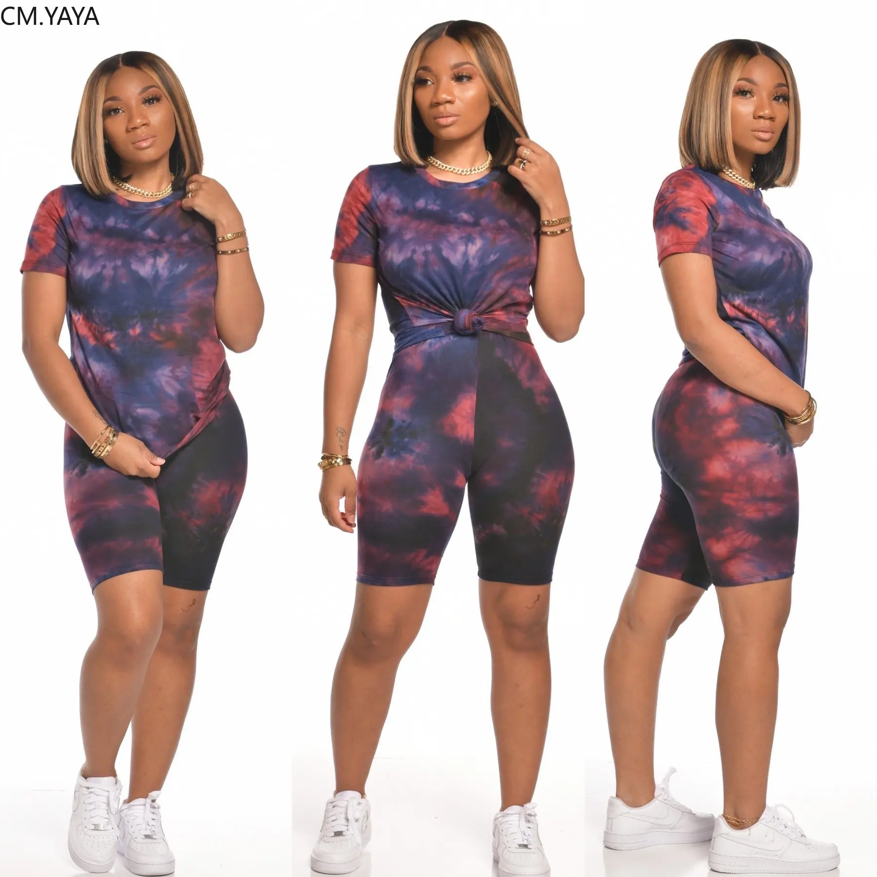 Новый спортивный для женщин Комплекты из двух предметов летний тренировочный