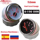 Цифровой мотоциклетный датчик уровня топлива, автомобильный топливный датчик с красной подсветкой, диапазон 12-24 В E-F, 52 мм